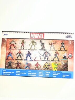 NIB Marvel Nano Metal Collectible Figures 20 Piece Die-Cast Spiderman Avengers +